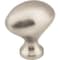 Elements 1-1/8" Overall Length Satin Nickel Oval Merryville Cabinet Knob 897SN - alternate 1